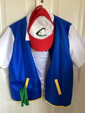 Pokemon Ash Ketchum Anime Vest and Hat